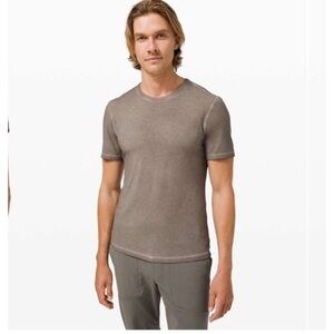 Lululemon 5 Year Tee Brown Carbon Dust Sun Washed Pima Cotton size L nwot